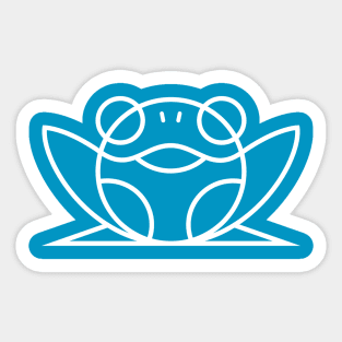 Geometric Frog - White Sticker